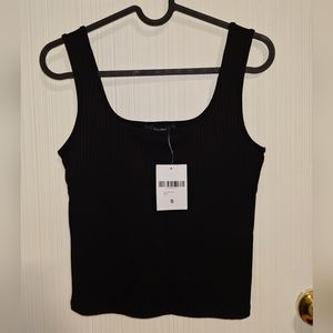 Forever 21 cropped black top, size S, NWT